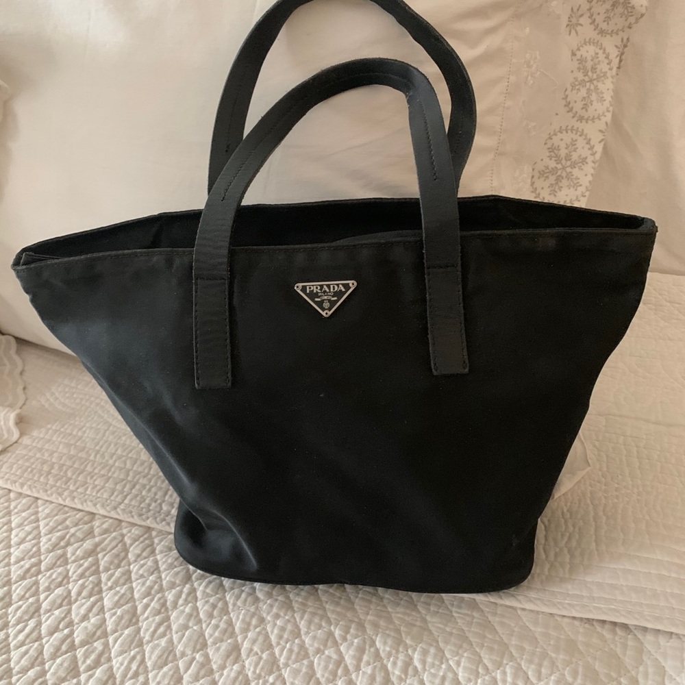 Prada Black Nylon Handbag (petite)